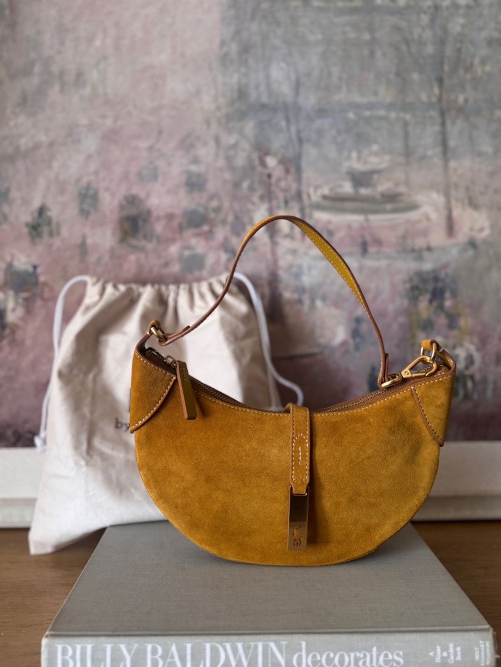 NWT Polo Ralph Lauren ID Suede Mini Shoulder Bag - Hard to Find
